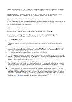 You’re in another meeting — there’s always another meeting - and one of your bosses tells a demeaning 
joke about the Pope -