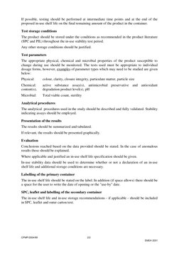 In-Use Stability Testing Guidelines | PDF | Chemistry | Pharmaceutical