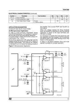 1
2
4
Vref
ST-BY
7
IN1
C1 0.22µF
VCC
13
3
D95AU258A
+
-
-
+
OUT1+
OUT1-
15
14
12
MUTE
6
IN2
C3 0.22µF
+
-
-
+
OUT2+
OUT2-
8
9