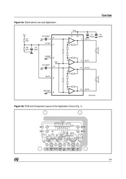 1
2
4
Vref
ST-BY
7
IN1
C3 0.22µF
VCC
13
3
D95AU260A
+
-
-
+
OUT1+
OUT1-
15
14
12
MUTE
6
IN2
C5 0.22µF
+
-
-
+
OUT2+
OUT2-
8
9