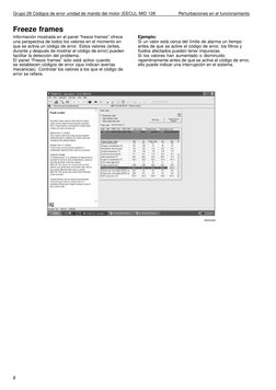Grupo 28 Códigos de error unidad de mando del motor (EECU), MID 128
Perturbaciones en el funcionamiento
Freeze frames
Informa