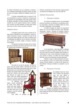 Notas de Aula: Arquitetura de Interiores – João Ademar de Andrade Lima 
4 
de madeira, desenhados para uso eclesiástico, reve