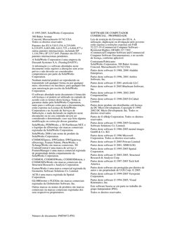 © 1995-2005, SolidWorks Corporation
300 Baker Avenue
Concord, Massachusetts 01742 USA
Todos os direitos reservados
Patentes d