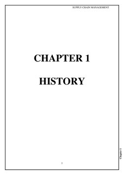 SUPPLY CHAIN MANAGEMENT 
1 
 
Chapter 1 
 
 
 
 
 
 
 
CHAPTER 1 
 
HISTORY 
 
 
 
 
 
 
 
 
 
 
 
 
 
 
 
 
 
 
 
 
