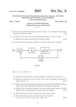 Process Dynamics and Control Exam Questions | PDF | Control Theory ...
