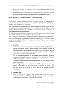 Dimensiones de la Cadena de Suministro | PDF | Logística | Cliente