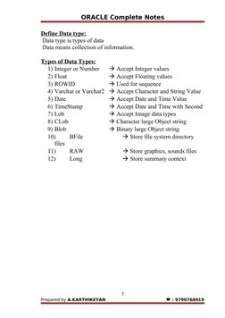 Oracle SQL Complete Notes and Syllabus | PDF | Pl/Sql | Sql