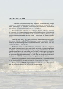 I N T RODUCCIÓN
La DIASPER como responsable de la asistencia al personal de la Armada
incluye entre sus actividades las orien