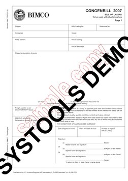 Congenbill 2007: Bill of Lading Template | PDF