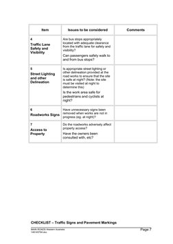 Road Safety Audit Checklist for Roadworks | PDF | Traffic | Traffic Light