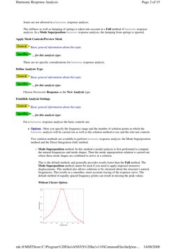 ANSYS Harmonic Response Analysis Guide | PDF | Normal Mode | Phase (Waves)