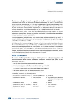 10
Auditor General Western Australia    n Information Systems Audit Report
Contents
The Internet provides global access to an