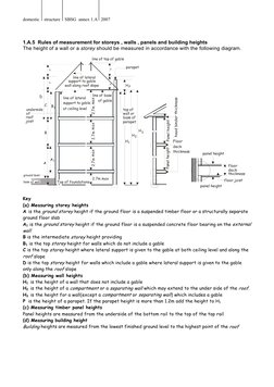 domestic    structure    SBSG  annex 1.A   2007  
 
 
1.A.5  Rules of measurement for storeys , walls , panels and building h