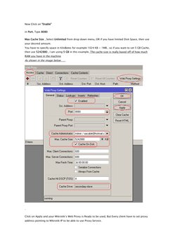 Configuring MikroTik Web Proxy Setup | PDF | Proxy Server | Cache ...