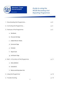 WCED CEMIS Reporting Guide | PDF | Microsoft Excel | Areas Of Computer ...