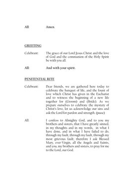 Catholic Wedding Rite Ceremony | PDF | Eucharist | Mercy