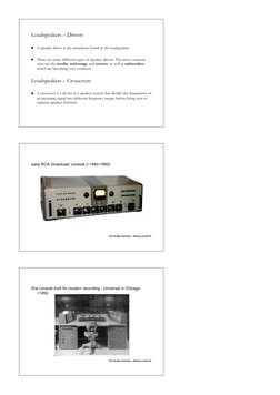 Loudspeakers – Drivers

A speaker driver is the transducer found in the loudspeaker.

There are many different types of spe