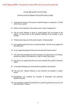 A Level General Paper PDF Happiness Thought 