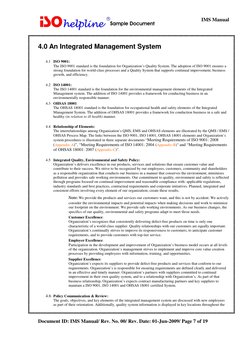 Integrated Management System Overview | PDF | Iso 9000 | Quality ...