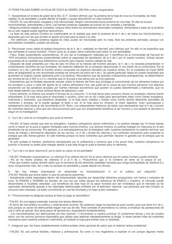 10 TESIS FALSAS SOBRE LA HOJA DE COCA de CEDRO, DEVIDA y otros congraciados 
1.- Apoyándose en la tesis de grado de la Sra. Q