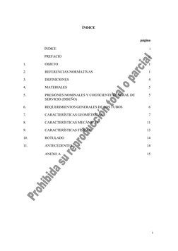 i 
 
ÍNDICE 
 
 
 
página 
 
ÍNDICE 
i 
 
PREFACIO 
ii 
 
1. 
OBJETO 
1 
 
2. 
REFERENCIAS NORMATIVAS 
1 
 
3. 
DEFINICIONE