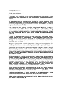 HISTORIA DE SHANGO
Alaafia Asure Iworiwofun........
¨¨Oranmiyan¨¨ es el antepasado Yoruba directo de la población de Oyo. Cua