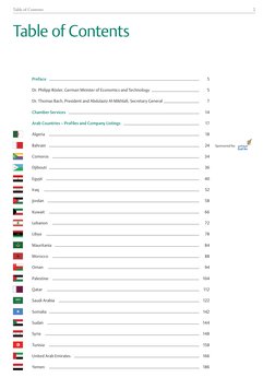 2
Table of Contents
 
Preface  
5
 
Dr. Philipp Rösler, German Minister of Economics and Technology 
5
 
Dr. Thomas Bach, Pre