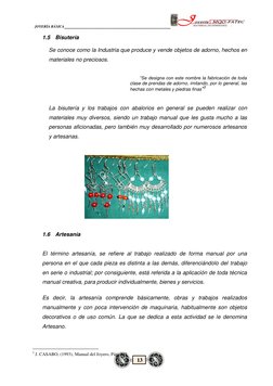 JOYERÍA BÁSICA_____________________________ 
                       
13 
 
1.5 Bisutería 
 
Se conoce como la Industria q