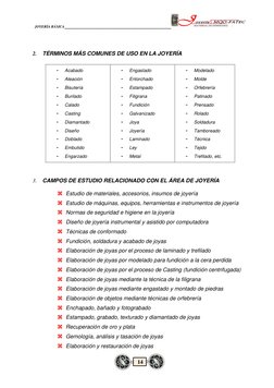 JOYERÍA BÁSICA_____________________________ 
                       
14 
 
 
2. TÉRMINOS MÁS COMUNES DE USO EN LA JOYERÍA