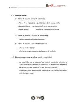 JOYERÍA BÁSICA_____________________________ 
                       
17 
 
 
 
4.2 Tipos de diseño. 
 
a) Diseño de acuer