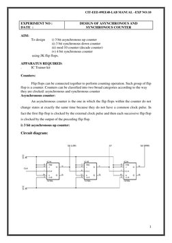 Design of Asynchronous and Synchronous Counters | PDF | Electronic ...