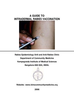 Infiltration Injection Rabies Intradermal Rabies Vaccination Guide | PDF | Rabies | Vaccines