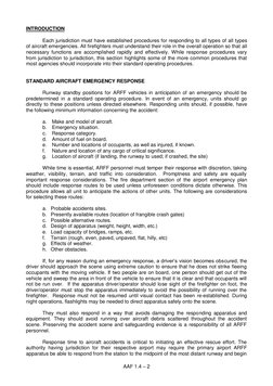 Aircraft Rescue Firefighting Procedures | PDF | Firefighting | Firefighter