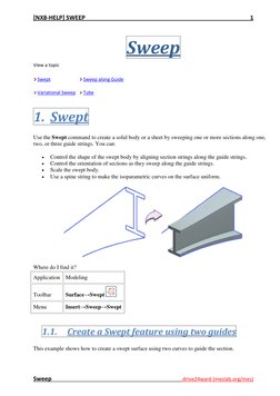 NX Sweep Command Overview | PDF | Button (Computing) | Euclidean Vector