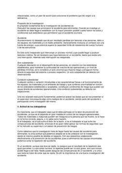 relacionadas, como un plan de acción para solucionar el problema que dio origen a la
deficiencia.
Propósito de la investiga