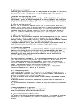 2.- ¿Dónde ocurrió el accidente?
Responder a esta pregunta significa tener un cuadro detallado del sitio exacto en que ocurr