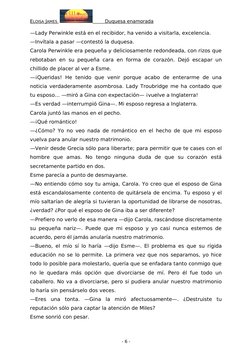 ELOISA JAMES
 
  
         
 
 Duquesa enamorada
 
 
—Lady Perwinkle está en el recibidor, ha venido a visitarla, excelencia.