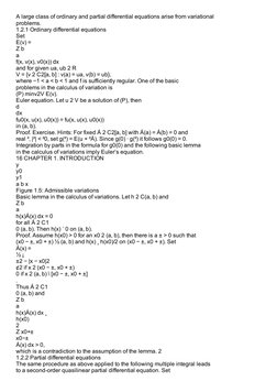 A large class of ordinary and partial differential equations arise from variational
problems.
1.2.1 Ordinary differential equ
