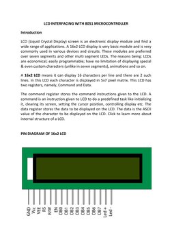 LCD Interfacing with 8051 Microcontroller | PDF | Liquid Crystal ...