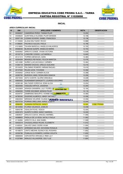 Oficina General de Informática - UNCP 
20/01/2013 
Pág. 3 de 206 
 
EMPRESA EDUCATIVA COBE PRISMA S.A.C. - TARMA 
PARTIDA REG