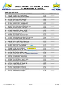 Oficina General de Informática - UNCP 
20/01/2013 
Pág. 4 de 206 
 
EMPRESA EDUCATIVA COBE PRISMA S.A.C. - TARMA 
PARTIDA REG