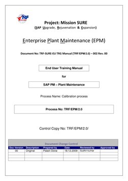 SAP PM Calibration Process Manual | PDF | Software | Computing