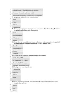 . Guardar, procesar y controlar información y archivos.
. Almacenar información de forma no volátil.
. Transmitir los movimie