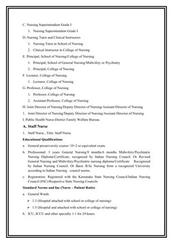C. Nursing Superintendent Grade I
1. Nursing Superintendent Grade I
D. Nursing Tutor and Clinical Instructors
1. Nursing Tuto