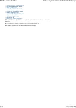 A Patient's Guide to Blood Tests | PDF | Blood | White Blood Cell
