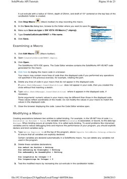 SolidWorks API Macro Programming Guide | PDF | Visual Basic For ...