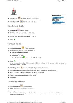 SolidWorks API Macro Programming Guide | PDF | Visual Basic For ...