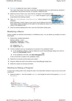 SolidWorks API Macro Programming Guide | PDF | Visual Basic For ...