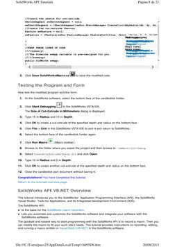 SolidWorks API Macro Programming Guide | PDF | Visual Basic For ...