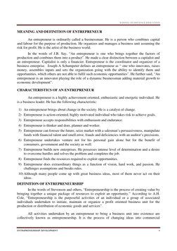 SCHOOL OF DISTANCE EDUCATION
ENTREPRENEURSHIP DEVELOPMENT
6
MEANING AND DEFINITION OF ENTREPRENEUR
An entrepreneur is ordinar